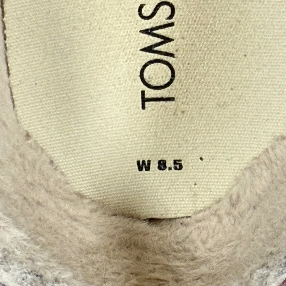 TOMS Womens Alpargata Faux Shearling Lined Slip On Shoes Multi Color Size 8.5